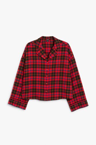 Pyjamaoberteil mit rotem Schottenmuster Rotes Schottenkaro, Pyjama-Oberteile in Größe XXS. Farbe: - Monki - Modalova