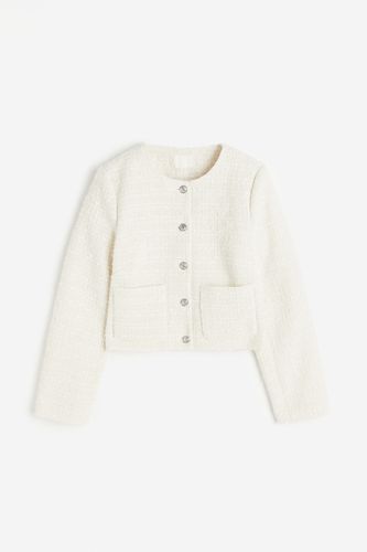 Bouclé-Jacke Weiß, Blazers in Größe XXL. Farbe: - H&M - Modalova