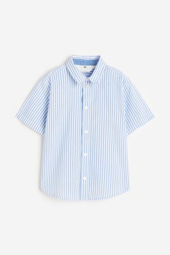 Kurzarmhemd aus Baumwolle Hellblau/Gestreift, T-Shirts & Tops in Größe 92. Farbe: - H&M - Modalova