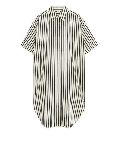 Hemdkleid aus Popeline Cremeweiß/Schwarz, Alltagskleider in Größe 36. Farbe: - Arket - Modalova