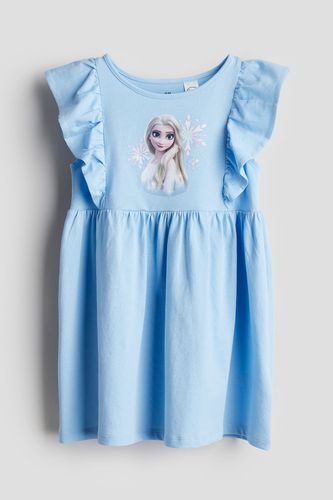 Jerseykleid mit Volants Hellblau/Eiskönigin, Kleider in Größe 134/140. Farbe: - H&M - Modalova