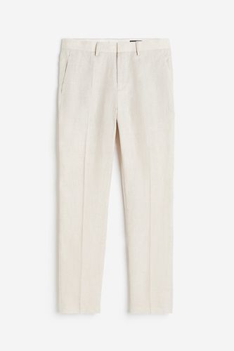 Anzughose aus Leinen in Slim Fit Hellbeige, Anzughosen Größe 60. Farbe: - H&M - Modalova