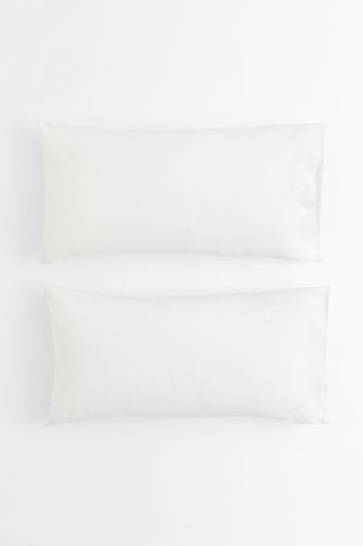 Er-Pack Baumwollperkal-Kissenbezüge Weiß, Kissenbezug in Größe 50x90 cm. Farbe: - H&m Home - Modalova