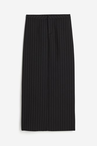 Eleganter Maxirock aus Twill Schwarz/Nadelstreifen, Röcke in Größe 34. Farbe: - H&M - Modalova