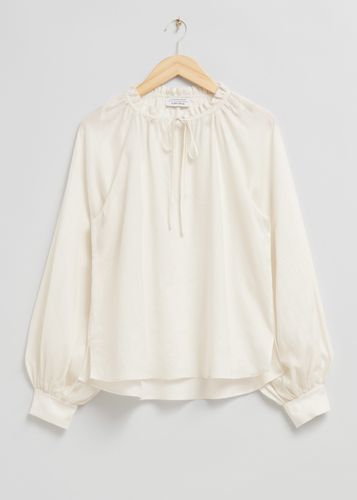 Oversized-Bluse mit voluminösen Ärmeln Weiß, Blusen in Größe S. Farbe: - & Other Stories - Modalova