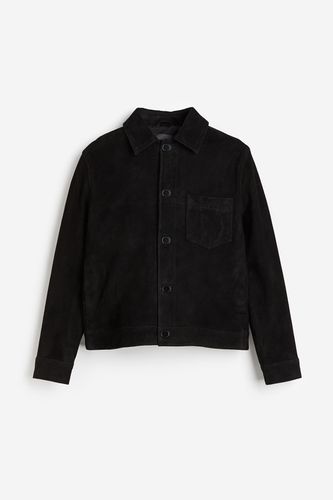 Jacke aus Veloursleder in Slim Fit Schwarz, Jacken Größe S. Farbe: - H&M - Modalova