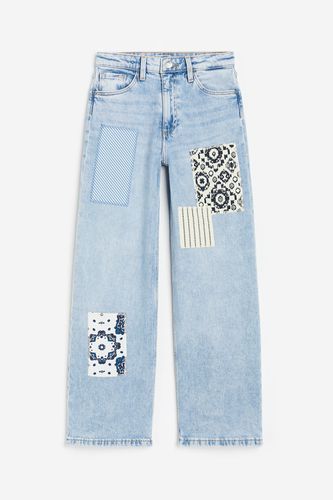 Wide Fit Jeans Hellblau/Patches in Größe 170. Farbe: - H&M - Modalova