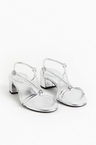 Sandaletten mit Absatz Silberfarben, Heels in Größe 37. Farbe: - H&M - Modalova