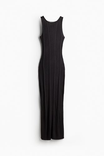 Bodycon-Kleid aus Rippstrick mit Fransendetail Schwarz, Alltagskleider in Größe XL. Farbe: - H&M - Modalova