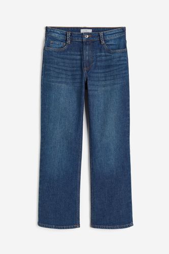 Flared Ankle Jeans Dunkles Denimblau, Straight in Größe 32. Farbe: - H&M - Modalova