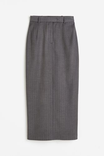 Bleistiftrock aus Twill Grau/Nadelstreifen, Röcke in Größe 42. Farbe: - H&M - Modalova