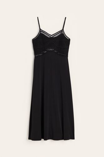 Kleid im Häkellook Schwarz, Alltagskleider in Größe XL. Farbe: - H&M - Modalova