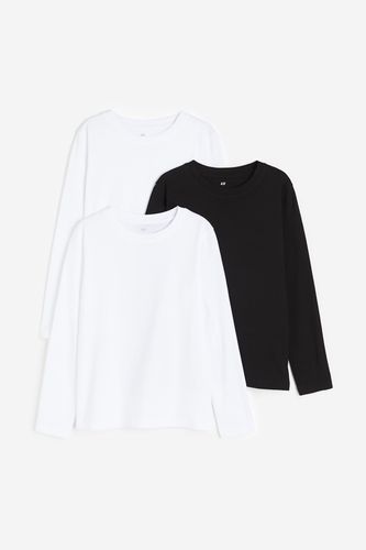 Er-Pack Langarm-T-Shirts Weiß/Schwarz, T-Shirts & Tops in Größe 146/152. Farbe: - H&M - Modalova