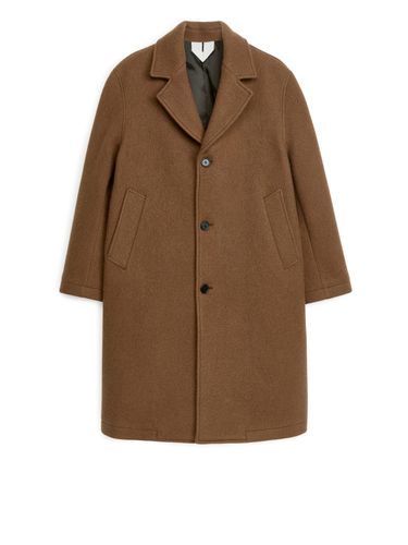 Einreihiger Mantel aus Wollmischung Braun, Mäntel in Größe 54. Farbe: - Arket - Modalova