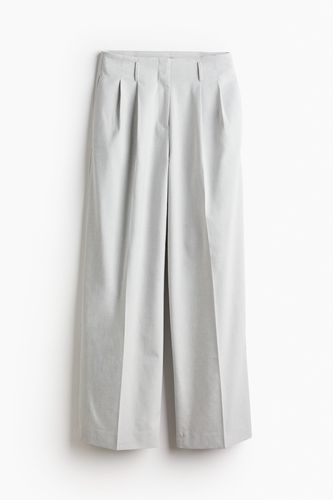 Elegante Hose Hellgrau, Anzughosen in Größe 38. Farbe: - H&M - Modalova