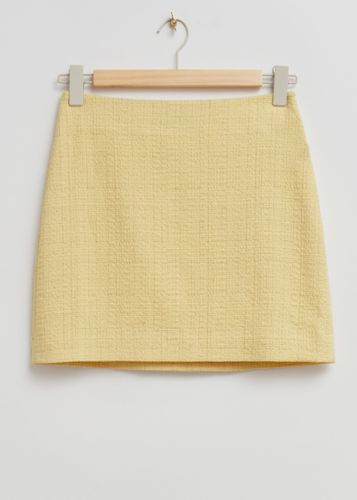 Minirock aus Tweed mit hohem Bund Hellgelb, Röcke in Größe 42. Farbe: - & Other Stories - Modalova