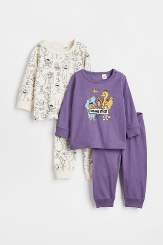 Er-Pack Jerseyshorts mit Print Lila/Sesamstraße, Pyjamas in Größe 56. Farbe: - H&M - Modalova