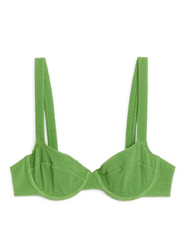 Crinkle-Bikini-Oberteil mit Bügeln Grün in Größe 70B. Farbe: - Arket - Modalova