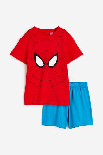 Bedruckter Pyjama Rot/Spiderman, Pyjamas in Größe 134/140. Farbe: - H&M - Modalova