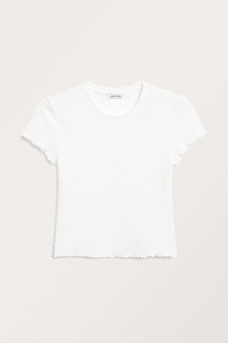 Weißes Struktur-T-Shirt Weiß in Größe XS. Farbe: - Monki - Modalova