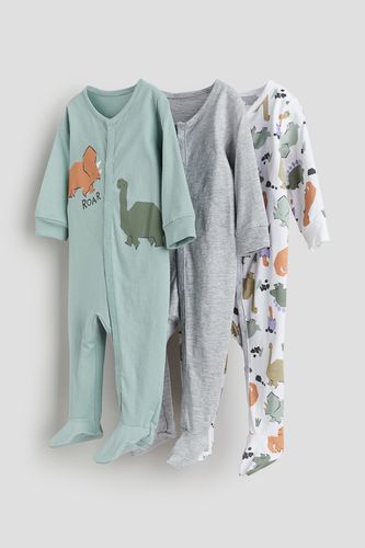 Er-Pack Schlafanzüge aus Baumwolle Helltürkis/Dinosaurier, Pyjamas in Größe 74. Farbe: - H&M - Modalova