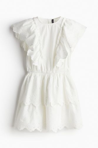 Baumwollkleid mit Volants Weiß, Alltagskleider in Größe XL. Farbe: - H&M - Modalova