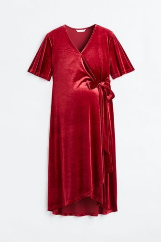 MAMA Wickelkleid aus Velours Rot, Kleider in Größe S. Farbe: - H&M - Modalova