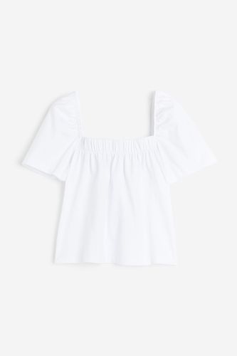 Shirt mit eckigem Ausschnitt Weiß, Tops in Größe L. Farbe: - H&M - Modalova