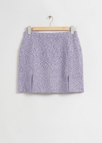 Tweed-Minirock Fliederfarbene Wolle, Röcke in Größe S. Farbe: - & Other Stories - Modalova