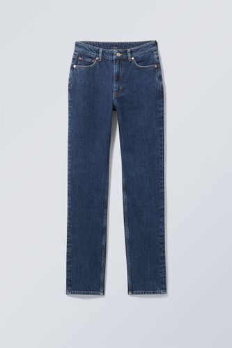 Jeans Smooth mit schmaler Passform und hohem Bund Edles Blau, Skinny in Größe 24/32. Farbe: - Weekday - Modalova