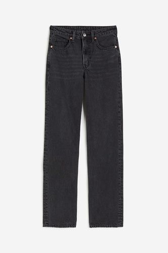 Straight High Jeans Schwarz in Größe 44. Farbe: - H&M - Modalova