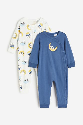 Er-Pack Bedruckte Pyjamas Blau/Snoopy in Größe 50. Farbe: - H&M - Modalova