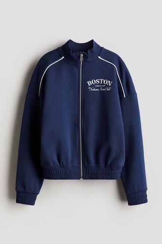 Trainingsjacke aus Sweatstoff mit Motivprint Marineblau/Boston, Pullover in Größe 146/152. Farbe: - H&M - Modalova