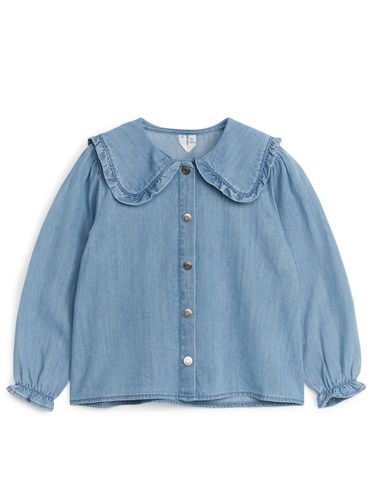 Rüschenbluse aus Denim Blau, Hemden & Blusen in Größe 110. Farbe: - Arket - Modalova
