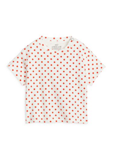 Geripptes T-Shirt Weiß/Rot, T-Shirts & Tops in Größe 74/80. Farbe: - Arket - Modalova