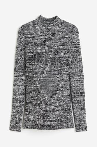 MAMA Gerippter Pullover mit Turtleneck Schwarzmeliert, Tops in Größe XL. Farbe: - H&M - Modalova