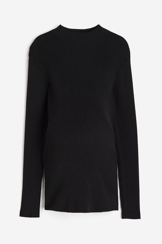 MAMA Gerippter Pullover mit Turtleneck Schwarz, Tops in Größe L. Farbe: - H&M - Modalova