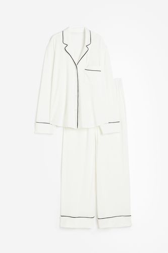 Zweiteiliger Pyjama Weiß, Pyjama-Sets in Größe XL. Farbe: - H&M - Modalova