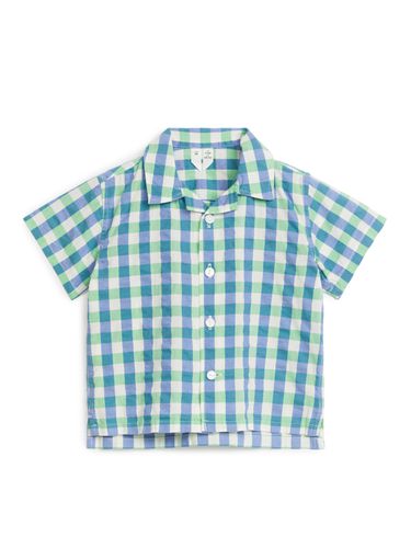 Hemd aus Seersucker Grün/Blau, Hemden & Blusen in Größe 86. Farbe: - Arket - Modalova