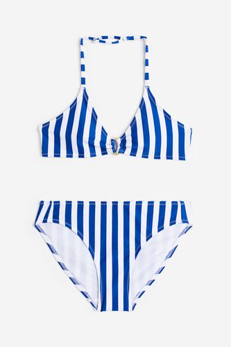 Neckholder-Bikini Knallblau/Gestreift, Bikinis in Größe 134/140. Farbe: - H&M - Modalova