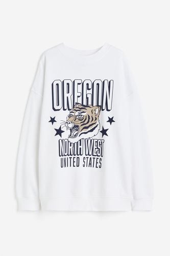 Oversized Sweatshirt mit Motiv Weiß/Oregon, Sweatshirts in Größe M. Farbe: - H&M - Modalova