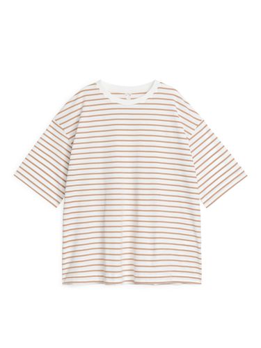 Oversize-T-Shirt Weiß/Beige in Größe S. Farbe: - Arket - Modalova