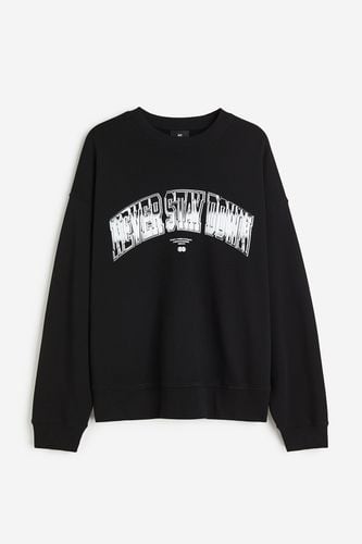 Sweatshirt mit Print Relaxed Fit Schwarz/Never Stay Down, Sweatshirts in Größe XS. Farbe: - H&M - Modalova