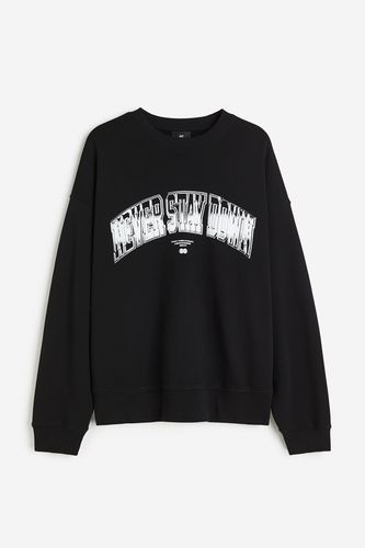 Sweatshirt mit Print Relaxed Fit Schwarz/Never Stay Down, Sweatshirts in Größe S. Farbe: - H&M - Modalova