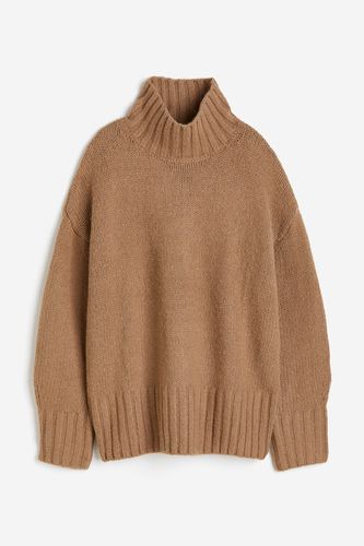 Oversized Pullover mit Turtleneck Dunkelbeige in Größe M. Farbe: - H&M - Modalova