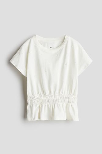Peplumshirt aus Baumwolljersey Naturweiß, T-Shirts & Tops in Größe 110/116. Farbe: - H&M - Modalova