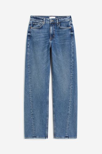 Straight High Jeans Denimblau in Größe 42. Farbe: - H&M - Modalova