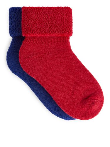 Socken aus Wollfrottee Rot/Blau in Größe 25/27. Farbe: - Arket - Modalova