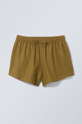 Shorts Tyler aus Leinenmix Khakigrün in Größe 34. Farbe: - Weekday - Modalova