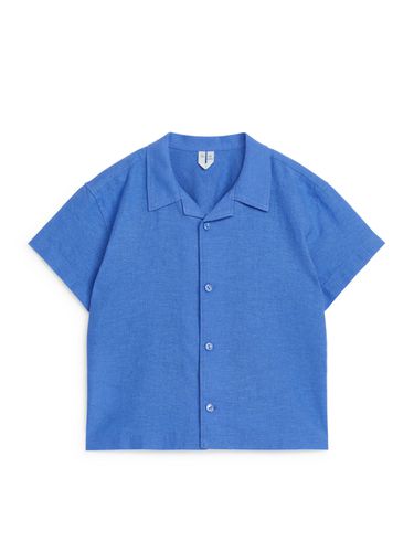 Hemd aus Leinenmischung mit kubanischem Kragen Blau, T-Shirts & Tops in Größe 122. Farbe: - Arket - Modalova